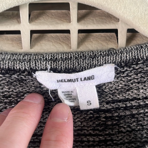 Helmut Lang color-block knit cropped sweater - Picture 4 of 6